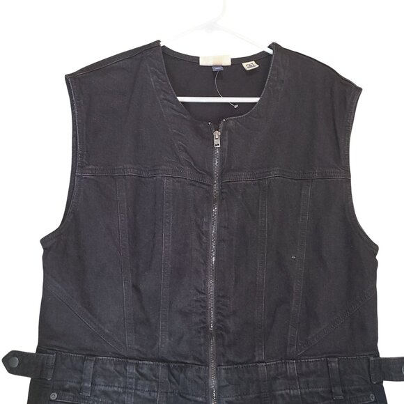 Universal Thread Women's Jumpsuit Sleeveless Zipper Front Fitted Black Size 16 - Picture 5 of 9